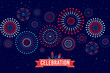 Vector illustration of a festive fireworks display for celebration.