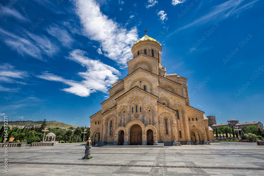 The holy trinity cathedral of Tbilisi commonly known as Sameba in ...