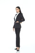 © Jade - Business woman in black suit and trouser long hair