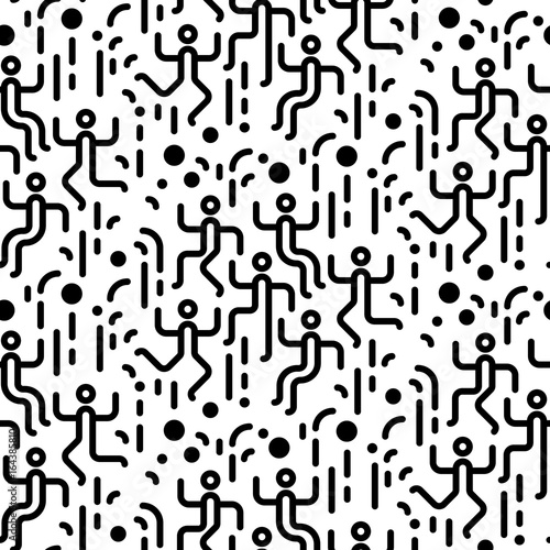 geometryczny-abstrakcyjny-wzor-bez-szwu-ludzie-tancza-prosty-motyw-tla-czarno-bialy-wzor-dekoracji