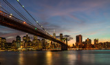 Fototapeta  - Brooklyn Bridge at sunset