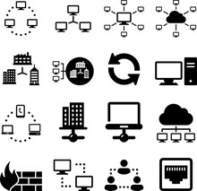 Networking Icons - Black Series