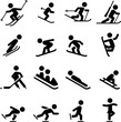 Snow Sports Icons - Black Series