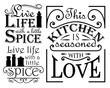 © kgaspar - Set of wall decal quotes for the kitchen, dining areas