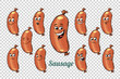 sausage emotions characters collection set
