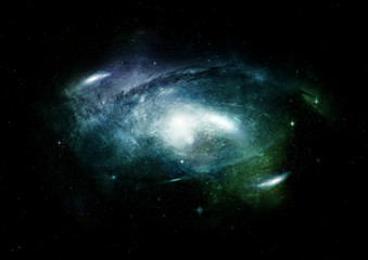 galaxy in a free space