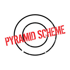 Pyramid Scheme rubber stamp. Grunge design with dust scratches. Effects can be easily removed for a clean, crisp look. Color is easily changed.