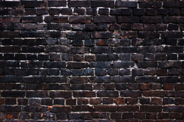 Wall Mural - background black walls, dark brick texture for design