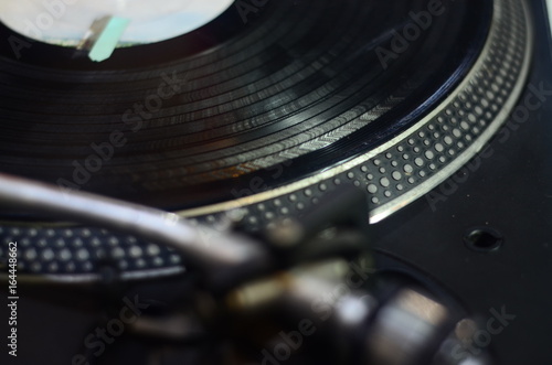 Dj Party Turntable Vinyl Record Player Sound Technology For Dj To Mix Play Music Vintage Dj Turntables For Concert Music Party Retro Audio Equipment For Disc Jockey Turn Table Vinyl Records Player Stock Photo Adobe Stock