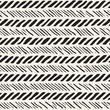 © Samolevsky - Seamless pattern with hand drawn brush strokes. Ink doodle grunge illustration. Geometric vector pattern.