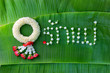 Thai traditional jasmine garland is a symbol of Mother's day in Thailand with the 