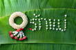 Thai traditional jasmine garland is a symbol of Mother's day in Thailand with the 