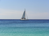 Fototapeta  - A sailboat on the sea