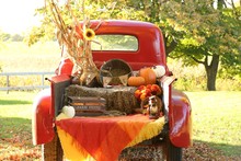 Fall Vintage Truck Scene