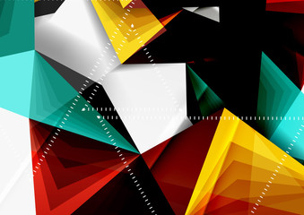 Vector low poly style 3d triangle line