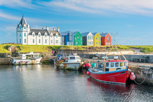 The Colorful Buildings Of John O'Groats In A Sunny Afternoon, Caithness County, Scotland.