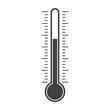 The thermometer vector illustration in flat style