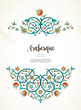 © Anna Pogulyaeva - Vector vintage floral card in Eastern style.