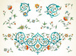 © Anna Pogulyaeva - Vector set with vintage floral decor.