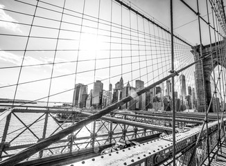 Wall Mural - New York Brooklyn Bridge on a sunny day