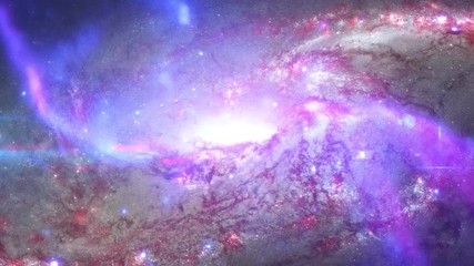 Wall Mural - Animation of a deep space galaxy cluster / nebula and its gravitational waves