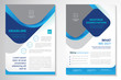 © imoooun - Template vector design for Brochure, Annual Report, Magazine, Poster, Corporate Presentation, Portfolio, Flyer, layout modern with blue color size A4, Front and back, Easy to use and edit.