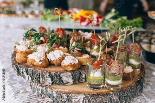 Fotomural pintxos, tapas, spanish canapes party finger food