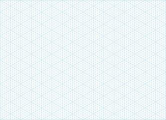 blue vector isometric grid graph paper accented every 5 steps a4 landscape oriented background