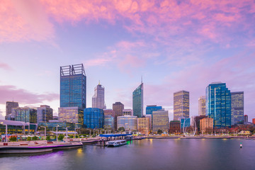 Wall Mural - Downtown Perth skyline in Australia