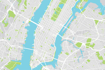 Canvas Print - Vector city map of New York 