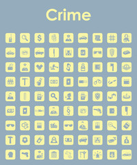 Wall Mural - Set of crime simple icons