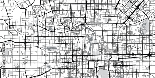 Cuadros en Lienzo Vector city map of Beijing, China