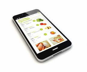 Poster - smartphone online supermarket