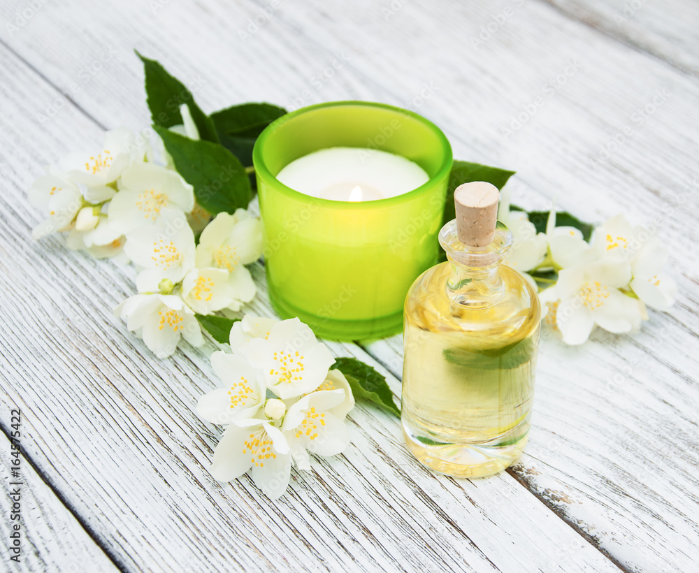 Bottle with massage oil