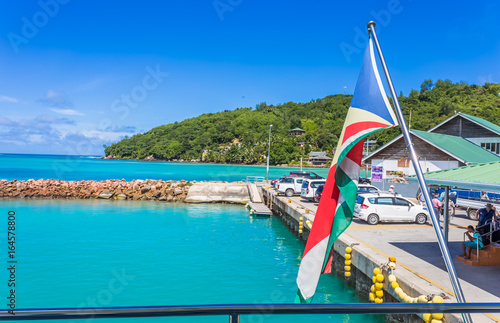 Jetee Debarcadere Et Port De Baie Sainte Anne Praslin Les Seychelles Stock Photo Adobe Stock