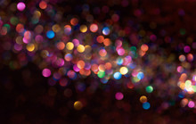 Blurred Bokeh Multi-colored Abstract Lights Defocused Background