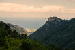 Panorama of the Greek city of Katerini at sunset. Katerini Greece. View from the mountain on the Katerini.