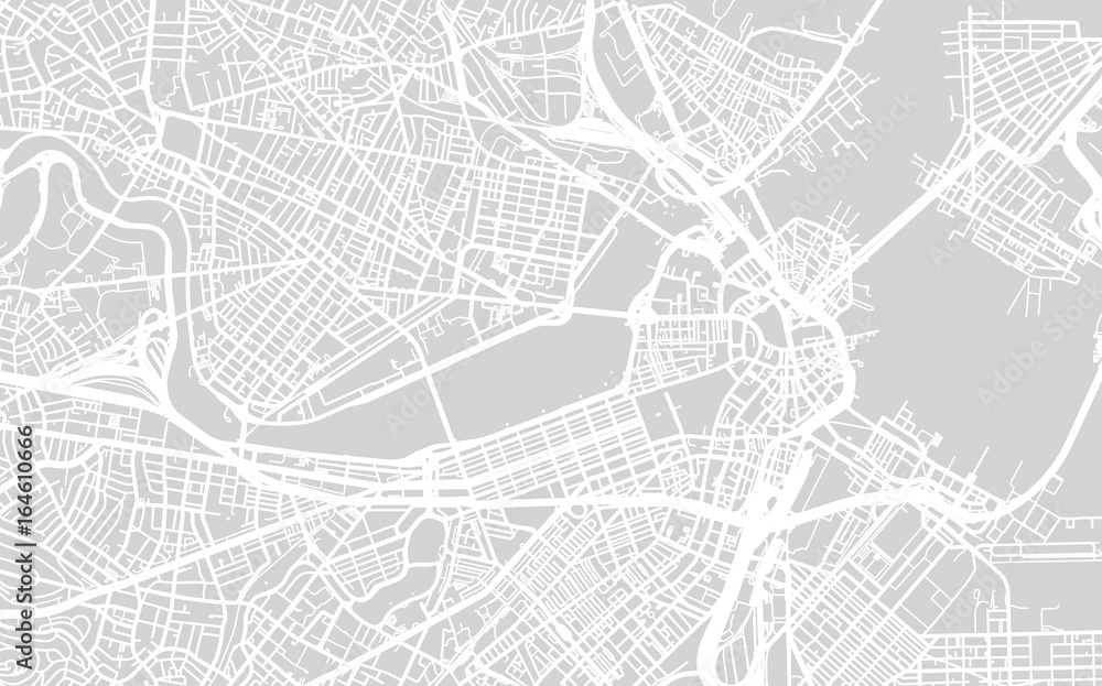 Boston Vector Map Vector city map of Boston, Massachusetts Stock Vector | Adobe Stock