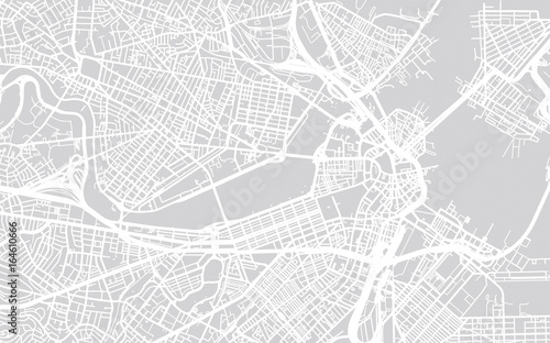 Fotomural Vector city map of Boston, Massachusetts