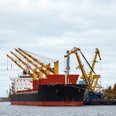 Sticker - Black cargo ship