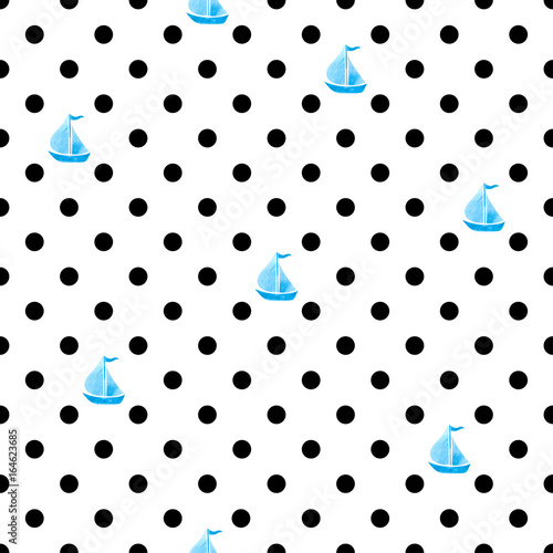 Polka dot pattern with wate...