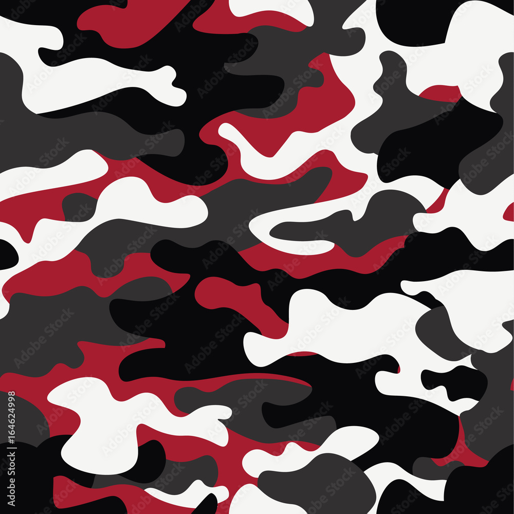 red black and white camo pants