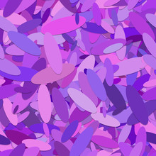 Repeating Abstract Chaotic Ellipse Background Pattern - Vector Illustration From Purple Oval Shapes With Shadow Effect