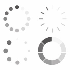 Wall Mural - loading icon. set of signs for loading bar