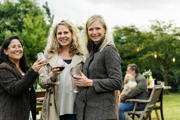 Wall Mural - Women Drinking Wine Together Concept