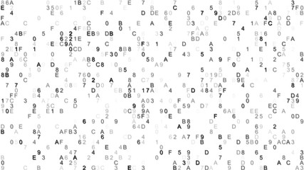 Wall Mural - digital data hex code symbols
