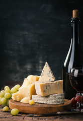 various types of cheese still life