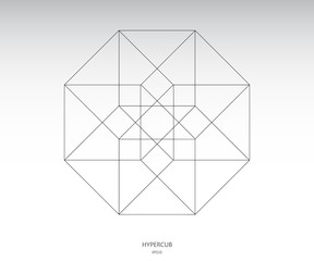 Hypercube vector icon