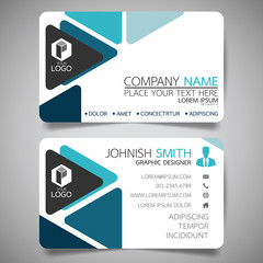 Wall Mural - blue modern creative business card and name card,horizontal simple clean template vector design, lay