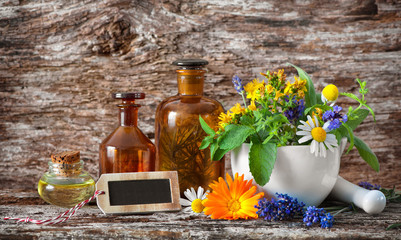 Wall Mural - Herbal medicine. Medicinal plants